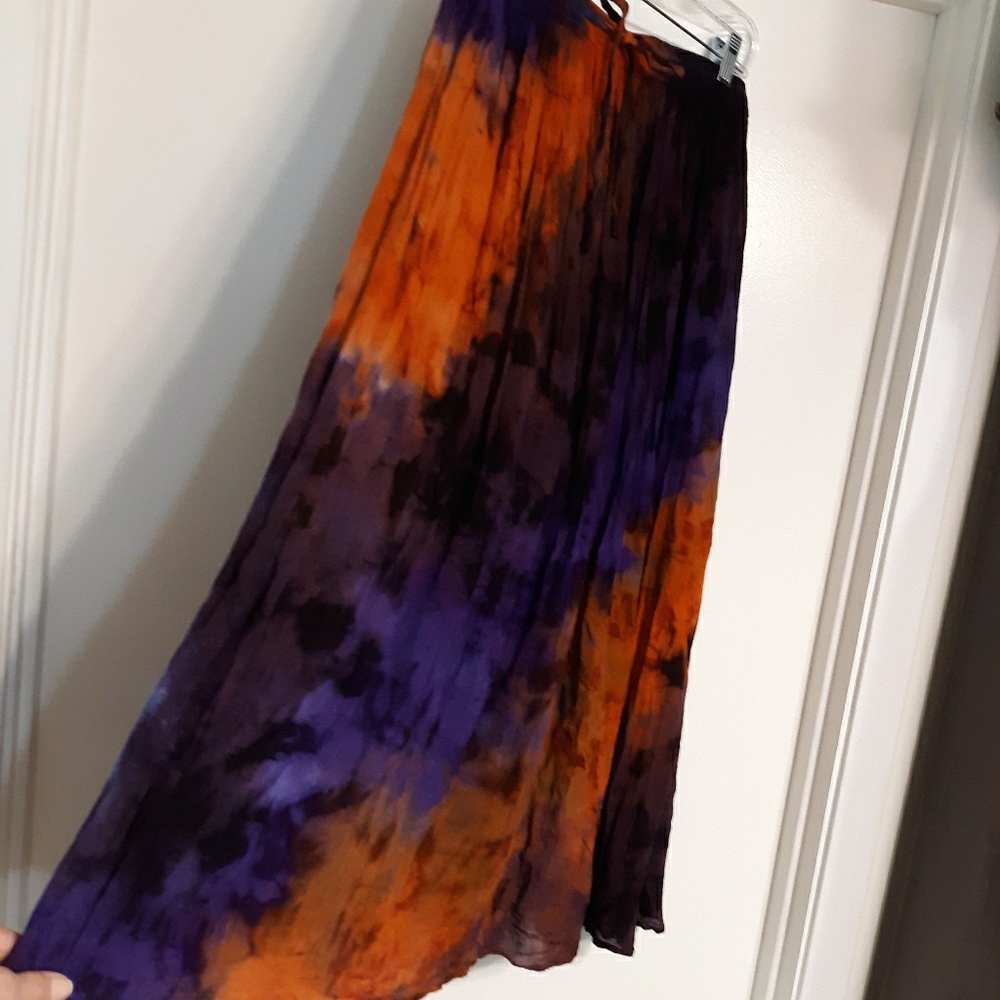 TIE DYE HIPPIE BOHO PEASANT FESTIVAL SKIRT
